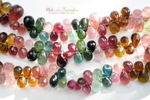 画像をギャラリービューアに読み込む, (No.1-3)宝石質 マルチカラー トルマリン ルベライト ファセット ドロップ