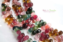 画像をギャラリービューアに読み込む, (No.1-3)宝石質 マルチカラー トルマリン ルベライト ファセット ドロップ