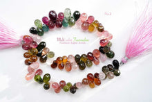 画像をギャラリービューアに読み込む, (No.1-3)宝石質 マルチカラー トルマリン ルベライト ファセット ドロップ