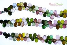 画像をギャラリービューアに読み込む, (No.1-3)宝石質 マルチカラー トルマリン ルベライト ファセット ドロップ