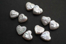 画像をギャラリービューアに読み込む, (ペア)淡水パール ハート ルース 白 穴なし ハートシェイプ