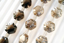 画像をギャラリービューアに読み込む, (ライト/ダーク)スモーキークォーツ コンケーブカット ダブルホール ヘキサゴン