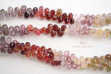 画像をギャラリービューアに読み込む, (半連/1連)宝石質 マルチカラー スピネル 42cm ファセットドロップ