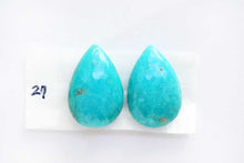 Load image into Gallery viewer, (No.27-32)高品質 キングマン ターコイズ(アリゾナ産) マイクロカット ファセット ペアシェイプ