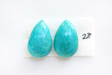Load image into Gallery viewer, (No.27-32)高品質 キングマン ターコイズ(アリゾナ産) マイクロカット ファセット ペアシェイプ