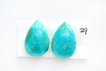 Load image into Gallery viewer, (No.27-32)高品質 キングマン ターコイズ(アリゾナ産) マイクロカット ファセット ペアシェイプ