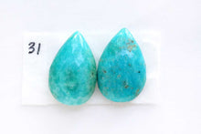 Load image into Gallery viewer, (No.27-32)高品質 キングマン ターコイズ(アリゾナ産) マイクロカット ファセット ペアシェイプ