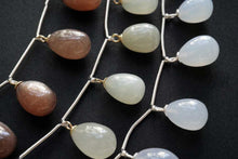 画像をギャラリービューアに読み込む, (No1-3)高品質 ムーンストーン カルセドニー SV925 ヒートン付き スムースドロップ