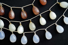 画像をギャラリービューアに読み込む, (No1-3)高品質 ムーンストーン カルセドニー SV925 ヒートン付き スムースドロップ