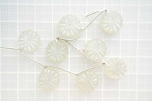 Load image into Gallery viewer, (2pc/1連)高品質 グレームーンストーン フラワーカービング カボション カービング