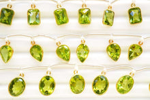 Load image into Gallery viewer, (3種)宝石質 ペリドット ヴェルメイユ 銀製フレーム チャーム ルースカット