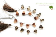 画像をギャラリービューアに読み込む, (2/8粒)高品質 ムーンストーン どんぐり カービングビーズ