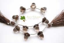 Load image into Gallery viewer, (2/10粒)高品質 スモーキークォーツ どんぐり カービングビーズ