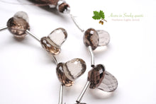 Load image into Gallery viewer, (2/10粒)高品質 スモーキークォーツ どんぐり カービングビーズ