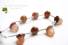 画像をギャラリービューアに読み込む, (2/8粒)高品質 ムーンストーン どんぐり カービングビーズ