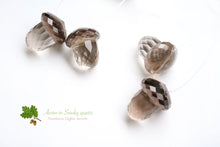 Load image into Gallery viewer, (2/10粒)高品質 スモーキークォーツ どんぐり カービングビーズ