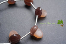 画像をギャラリービューアに読み込む, (2/8粒)高品質 ムーンストーン どんぐり カービングビーズ