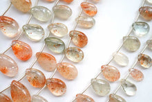Load image into Gallery viewer, グリーンフェルスパー サンストーン スムース ペアシェイプ