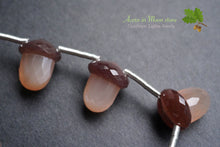 画像をギャラリービューアに読み込む, (2/8粒)高品質 ムーンストーン どんぐり カービングビーズ