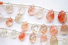 Load image into Gallery viewer, グリーンフェルスパー サンストーン スムース ペアシェイプ