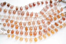 画像をギャラリービューアに読み込む, コッパー〜ブラウンルチルインクォーツ ファセット ドロップ