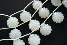 Load image into Gallery viewer, (2pc/1連)高品質 グレームーンストーン フラワーカービング カボション カービング