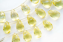画像をギャラリービューアに読み込む, 宝石質 レモンクォーツ マイクロカット ファセット ペアシェイプ