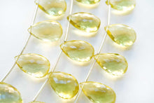 画像をギャラリービューアに読み込む, 宝石質 レモンクォーツ マイクロカット ファセット ペアシェイプ