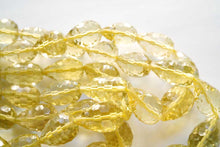 Load image into Gallery viewer, (半連/1連)宝石質 レモンクォーツ 40cm コンケーブ ドロップ ハニカムカット