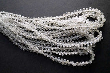 Load image into Gallery viewer, (半連/1連)宝石質 ホワイト〜ライトグレー ジルコン ファセッドロップ