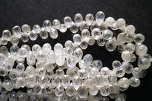 Load image into Gallery viewer, (半連/1連)宝石質 ホワイト〜ライトグレー ジルコン ファセッドロップ