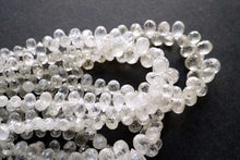 Load image into Gallery viewer, (半連/1連)宝石質 ホワイト〜ライトグレー ジルコン ファセッドロップ