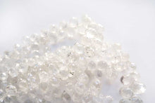 Load image into Gallery viewer, (半連/1連)宝石質 ホワイト〜ライトグレー ジルコン ファセッドロップ