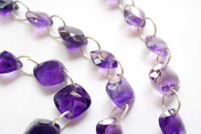 Load image into Gallery viewer, アフリカンアメシスト ダブルホール ルースカット クッション