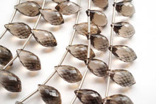 Load image into Gallery viewer, (半連/1連)高品質 スモーキークォーツ ポインテッドドロップ マイクロカット