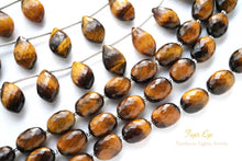 画像をギャラリービューアに読み込む, (半連/1連)上質 マイクロカット イエロー タイガーアイ フラット シャンデリア