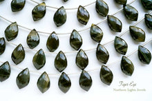 画像をギャラリービューアに読み込む, (半連/1連)上質 マイクロカット ブラック タイガーアイ フラット シャンデリア