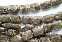 画像をギャラリービューアに読み込む, (半連/1連)上質 ツリテラ アゲート 巻き貝 化石 レクタングル チクレット マイクロカット