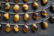 画像をギャラリービューアに読み込む, (半連/1連)上質 マイクロカット イエロー タイガーアイ フラット シャンデリア