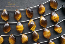 画像をギャラリービューアに読み込む, (半連/1連)上質 マイクロカット イエロー タイガーアイ フラット シャンデリア