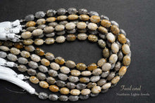 画像をギャラリービューアに読み込む, (半連/1連)上質 フォシルコーラル 珊瑚 化石 ファセット オーバル マイクロカット