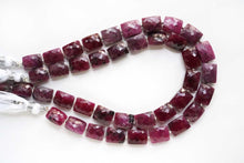 Load image into Gallery viewer, (4pc/20pc)宝石質 非加熱ルビー マイクロカット ファセットレクタングル チクレット