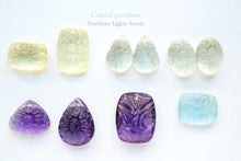 Load image into Gallery viewer, (No.20-33)宝石質 ジェムストーン フラワーカービング カボション 穴あきルース