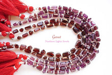 画像をギャラリービューアに読み込む, (半連/1連)上質 ガーネット ファセット チューブ タンブル ロードライト