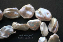 画像をギャラリービューアに読み込む, (A/B)上質 淡水パール 白 ユニーク バロック 38cm