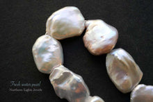 画像をギャラリービューアに読み込む, (A/B)上質 淡水パール 白 ユニーク バロック 38cm