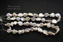 画像をギャラリービューアに読み込む, (A/B)上質 淡水パール 白 ユニーク バロック 38cm