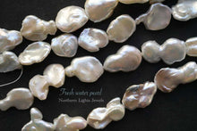 画像をギャラリービューアに読み込む, (A/B)上質 淡水パール 白 ユニーク バロック 38cm