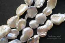 画像をギャラリービューアに読み込む, (A/B)上質 淡水パール 白 ユニーク バロック 38cm