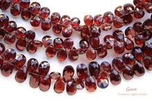 Load image into Gallery viewer, (S/M/L) 宝石質 モザンビークガーネット ファセットペアシェイプ 20cm